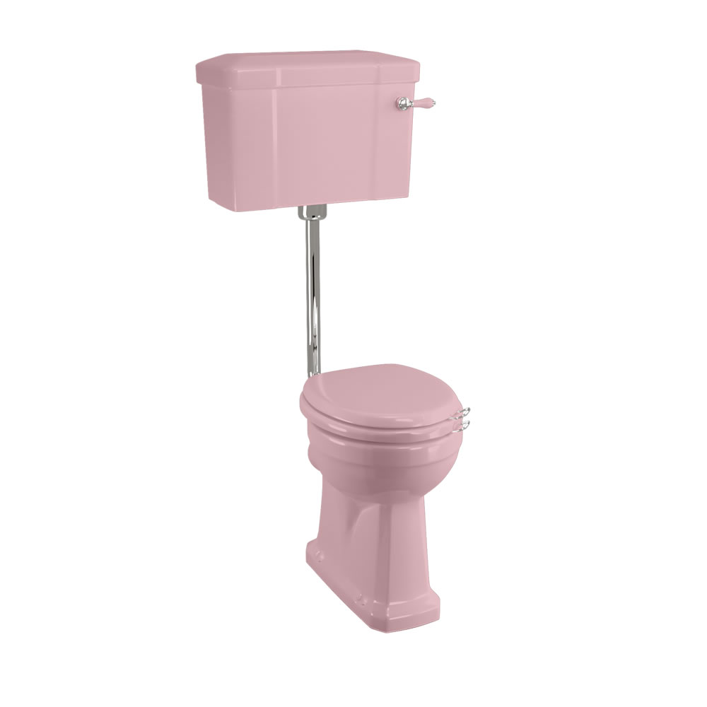 Bespoke Confetti Pink Standard Low Level WC with 520 Lever Cistern